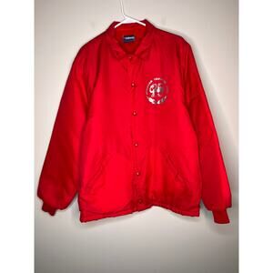 Holloway Grote Wire Metallic Quarter Century Club Faux Fur Lined Bomber Jacket L